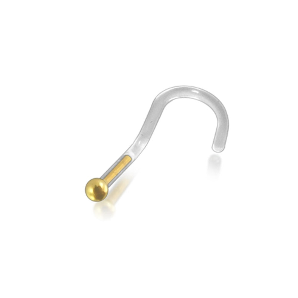 Bio-Plast Nose Screw with 14K Gold Ball Head