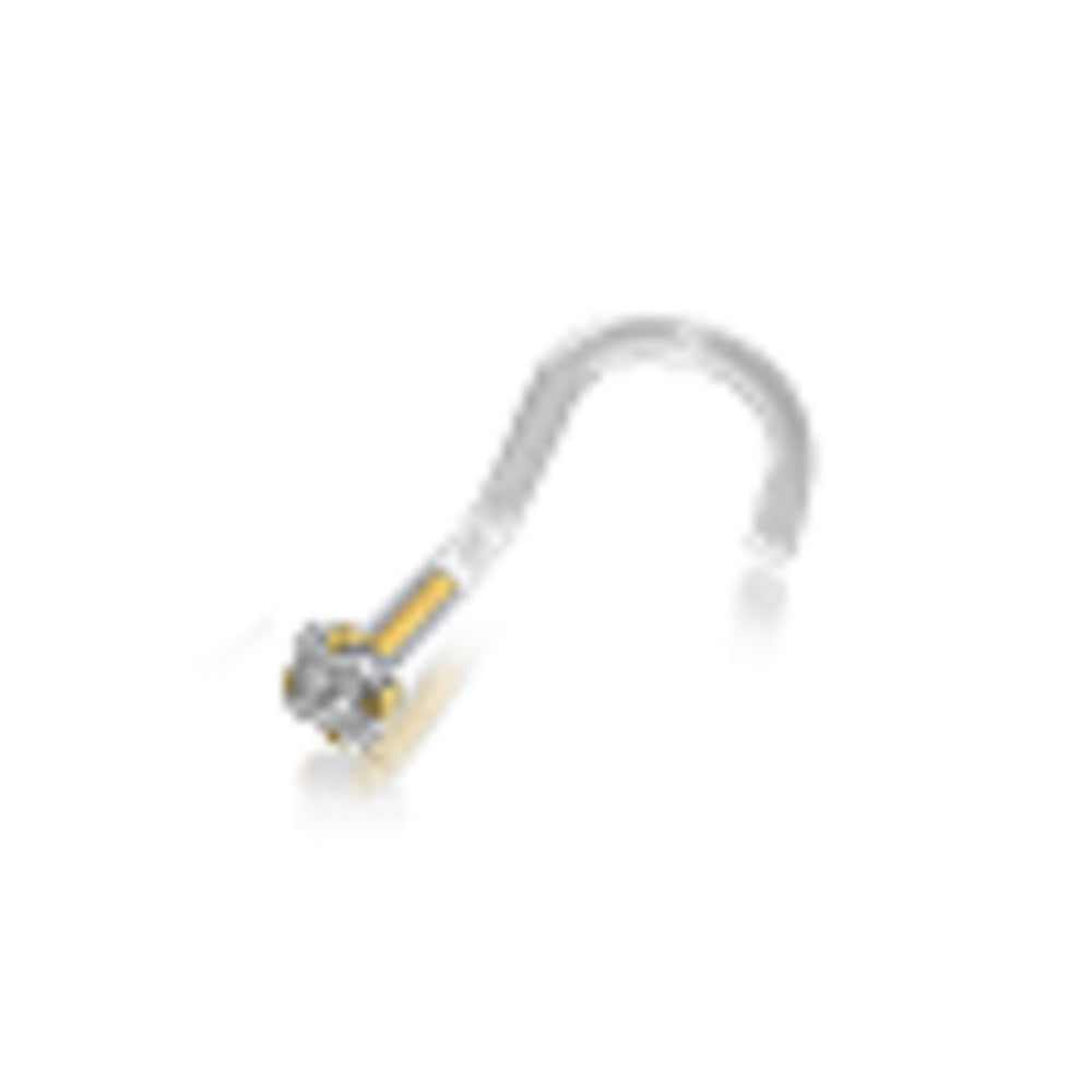 Bio-Plast Nose Screw with 14K Gold Square Head