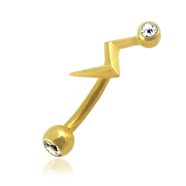 14K Gold Eyebrow Piercing
