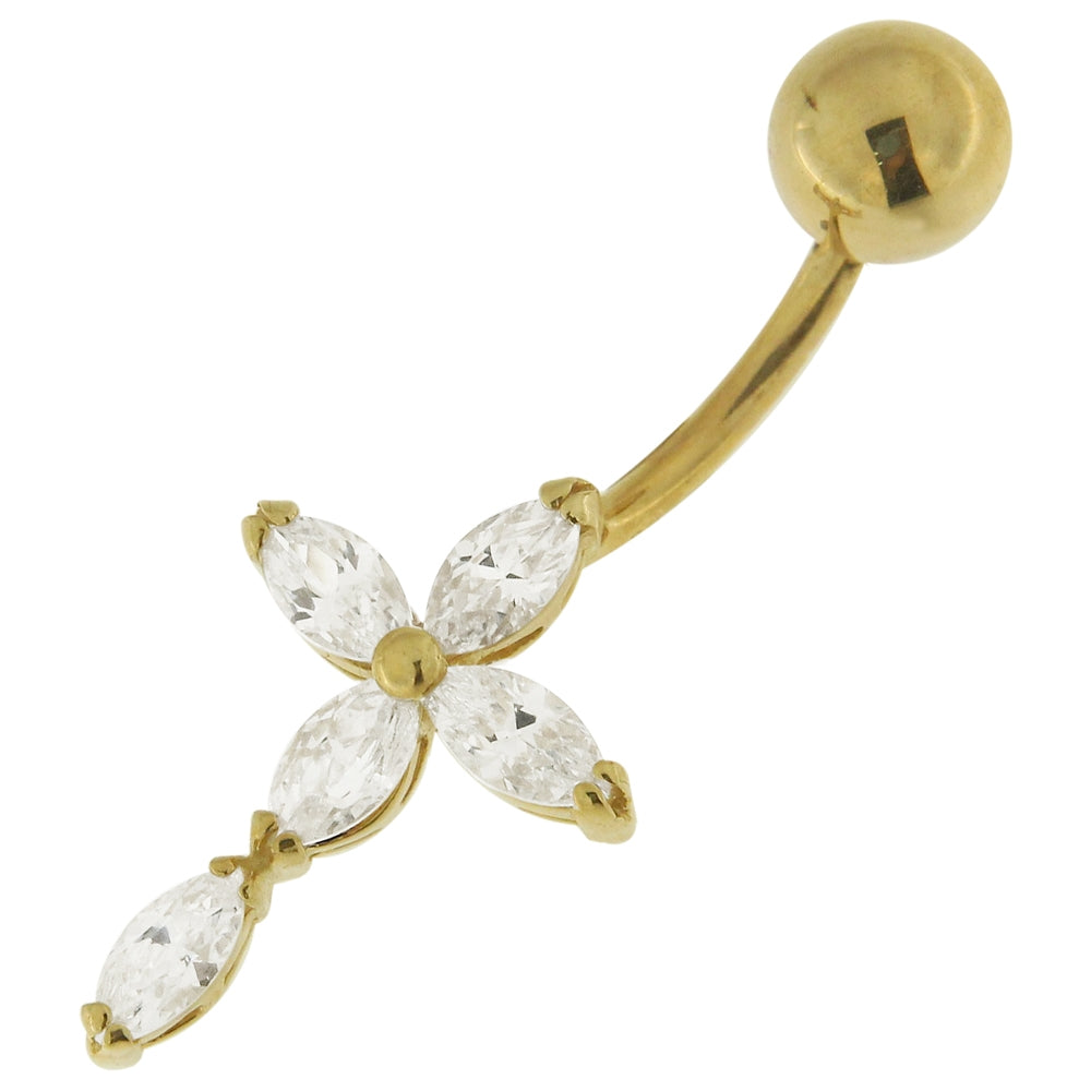 14K Gold Belly Ring