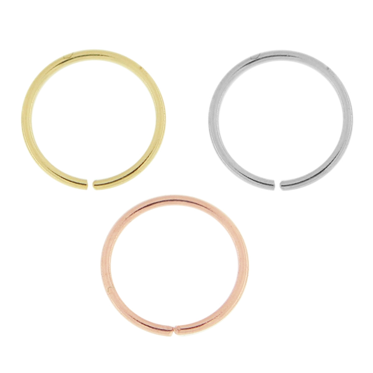 Box of 14K Gold 6 mm Seamless Continuous Nose Hoop Ring