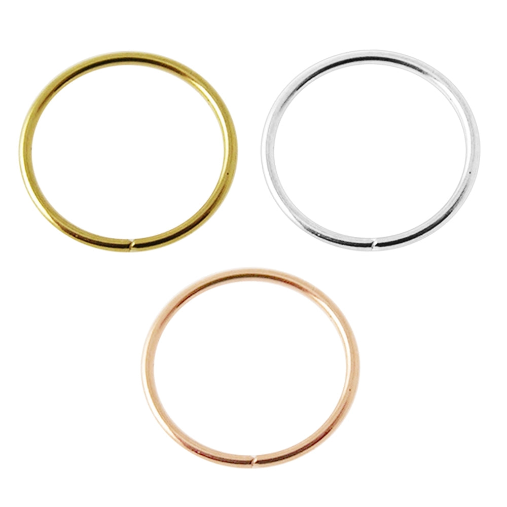Box of 14K Gold 8 mm Seamless Continuous Nose Hoop Ring