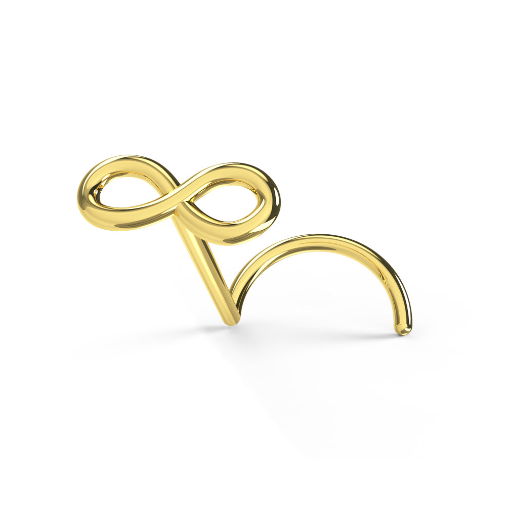 14K Gold Infinity Nose Screw