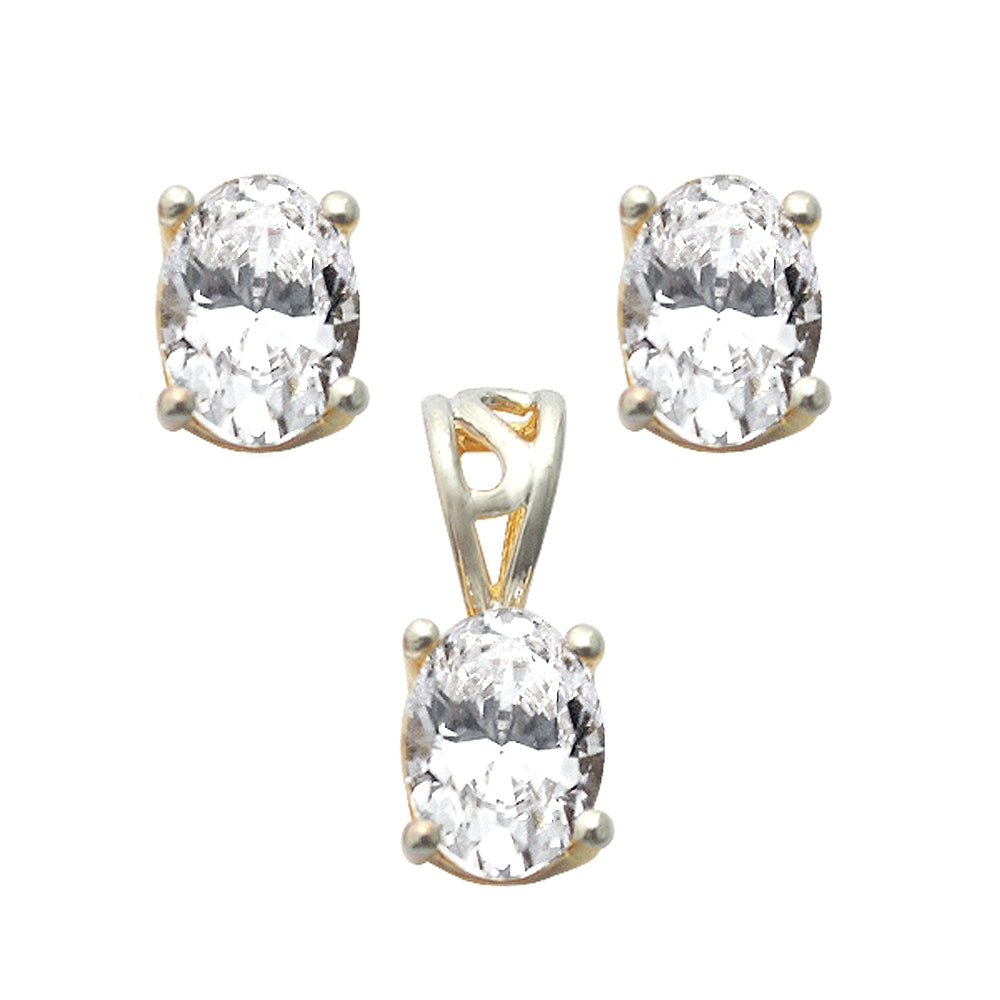 22K 6X8mm Oval Shaped Gold Set Jewelry
