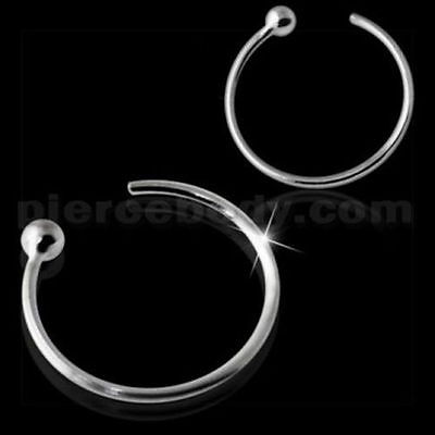 2pc.925 Silver Open Hoop Nose Ring