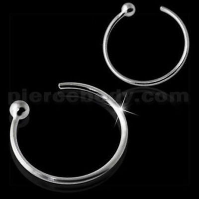 2pc.925 Silver Open Hoop Nose Ring