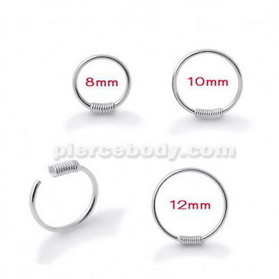 3pc. 925 Silver Hoop Nose Ring Body Jewelry Free Shipping