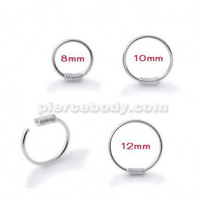 3pc. 925 Silver Hoop Nose Ring Body Jewelry Free Shipping
