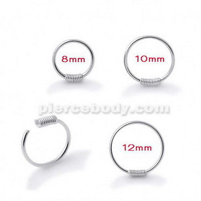3pc. 925 Silver Hoop Nose Ring Body Jewelry Free Shipping