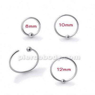 3pc.925 Silver BCR Nose Ring Free Shipping