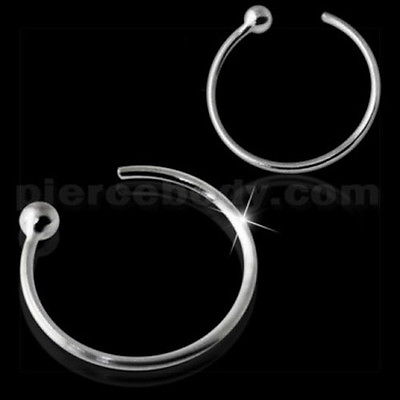 3pc.925 Silver Open Hoop Nose Ring Free Shipping
