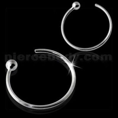 3pc.925 Silver Open Hoop Nose Ring Free Shipping