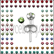 3MM Star Set Birthstone Earring Tray