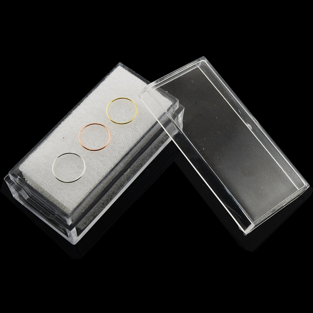 9K Gold Seamless Continuous Hoop Nose Ring in a Box
