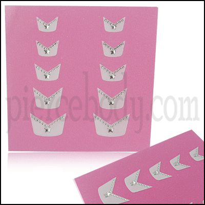 Jeweled Star French Nail Sticker