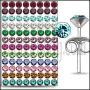 4MM Round Stone Birthstone Earring Tray