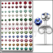 3-6MM Star Set Birthstone Earring Tray