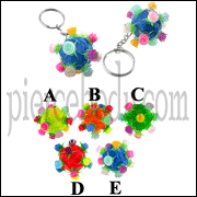 Handcrafted Silicone Roses Ball Key Chains