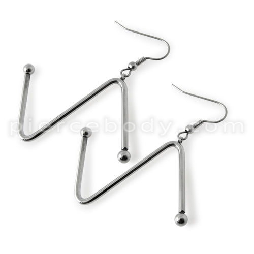 Stainless Steel Z Earring