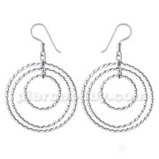 Stainless Steel Dangling Swirl Earring