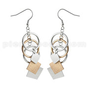 Stainless Steel Dangling Earring TEA689RG