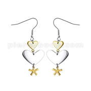 Stainless Steel Dangling Heart Earring