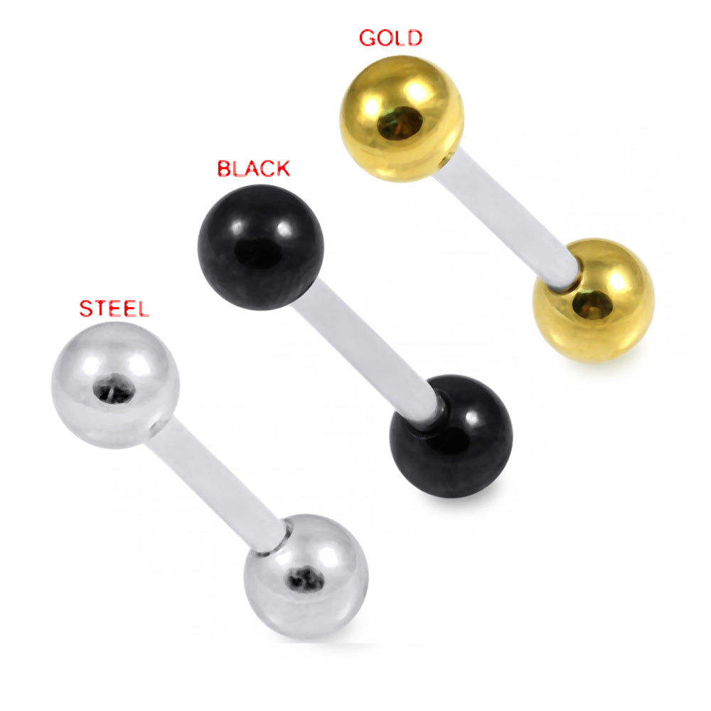 Tongue Barbell with SS Plain Balls
