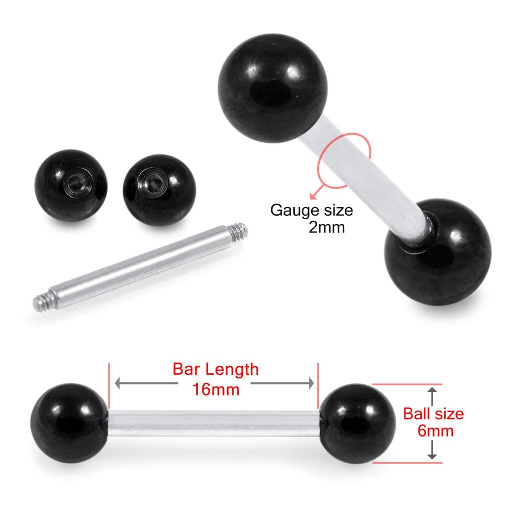 Tongue Barbell with SS Plain Balls