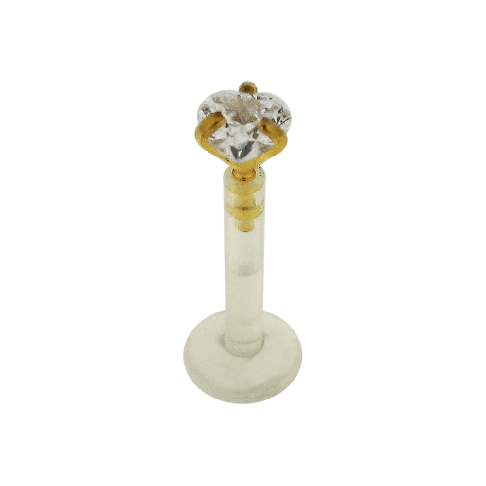 BioFlex Madonna Labret with CZ Stone push-fit Top