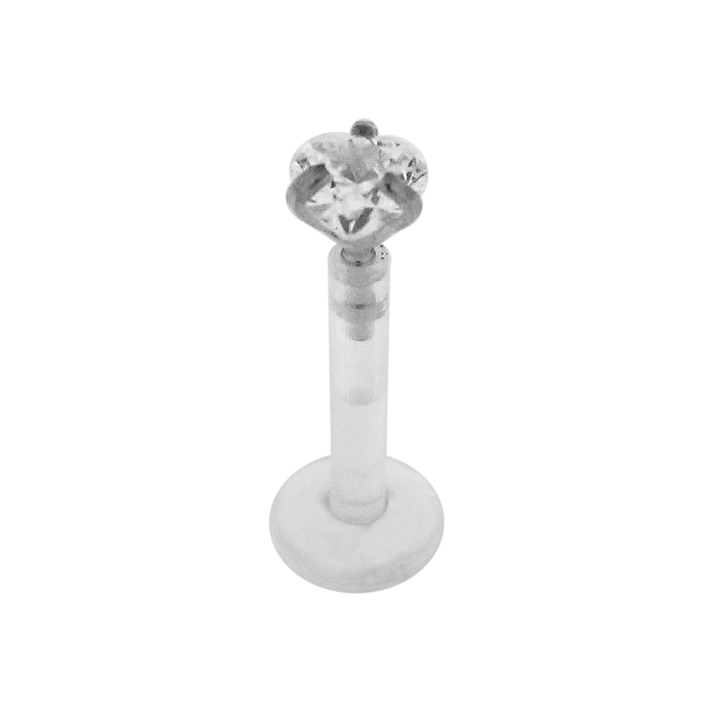 BioFlex Madonna Labret with CZ Stone push-fit Top