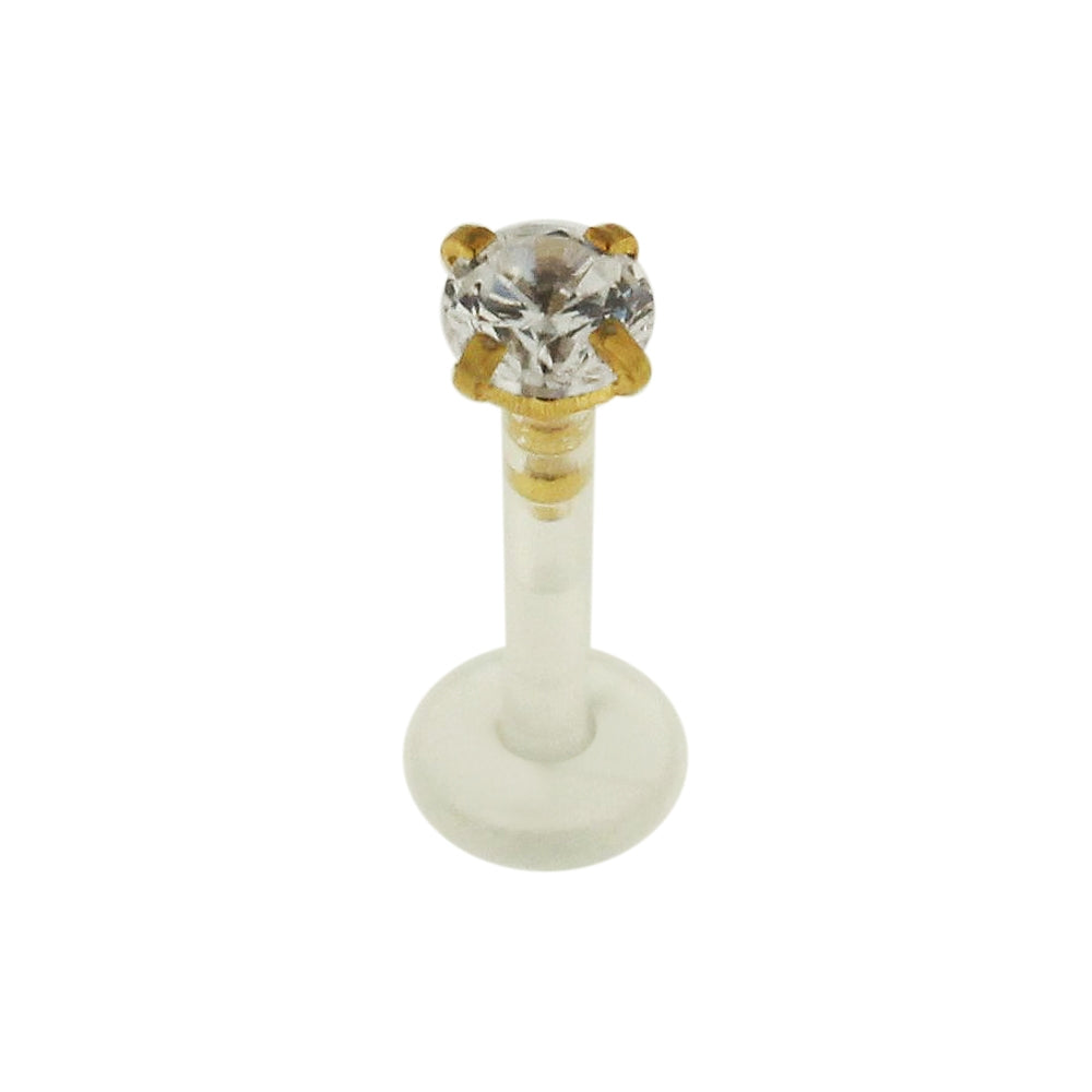 BioFlex Madonna Labret with CZ Stone push-fit Top