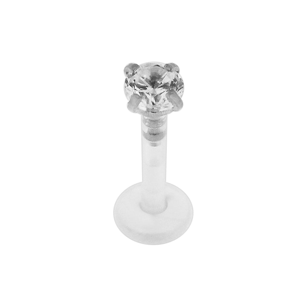 BioFlex Madonna Labret with CZ Stone push-fit Top