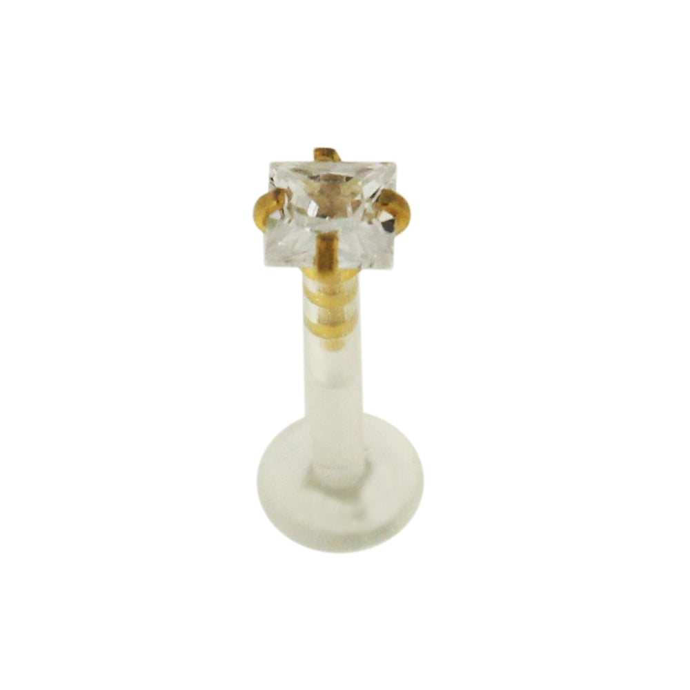 BioFlex Madonna Labret with CZ Stone push-fit Top