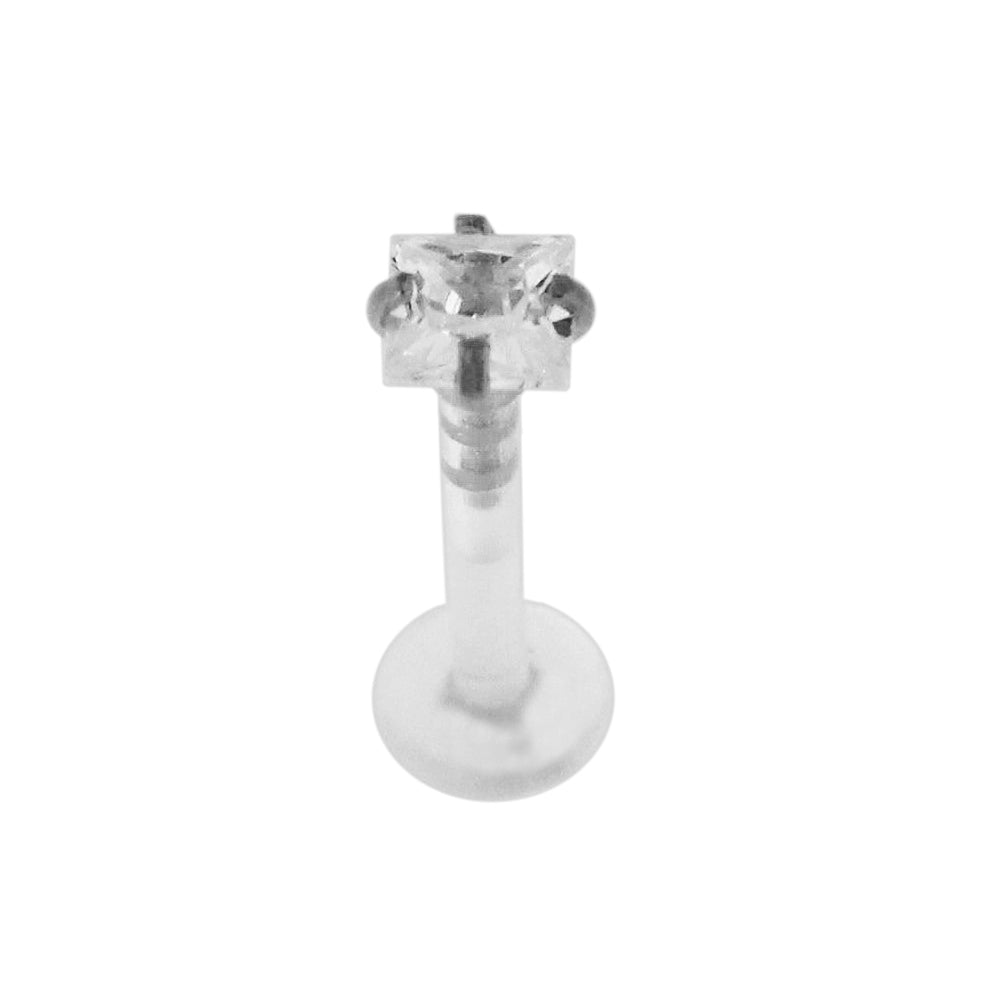BioFlex Madonna Labret with CZ Stone push-fit Top