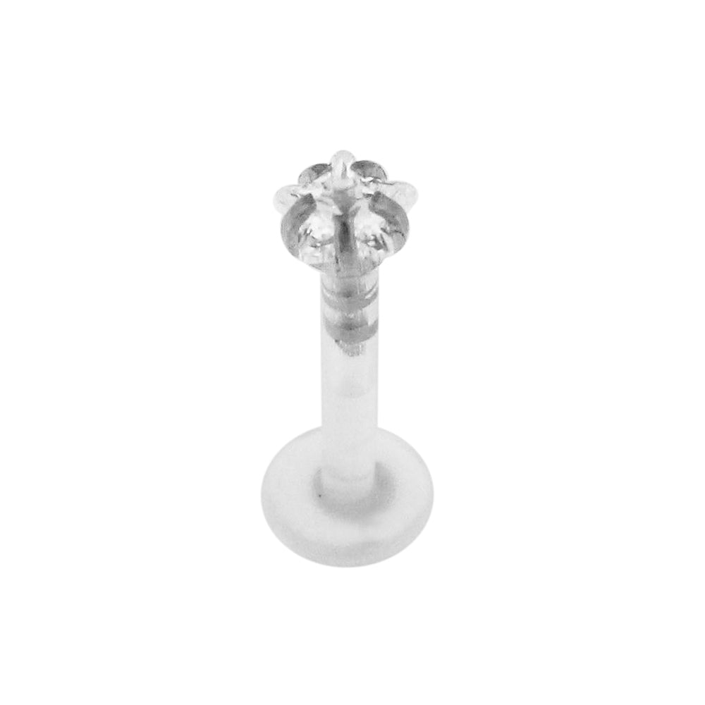 BioFlex Madonna Labret with CZ Stone push-fit Top
