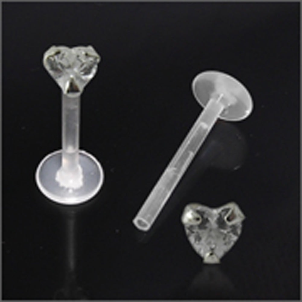 BioFlex Madonna Labret with Heart Jeweled Top