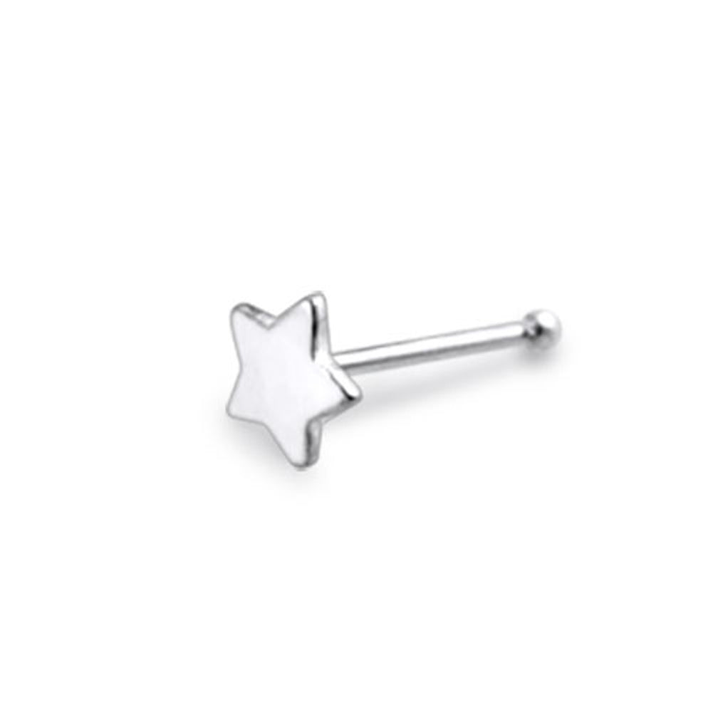 Flat Plain Star Ball End Nose Pin
