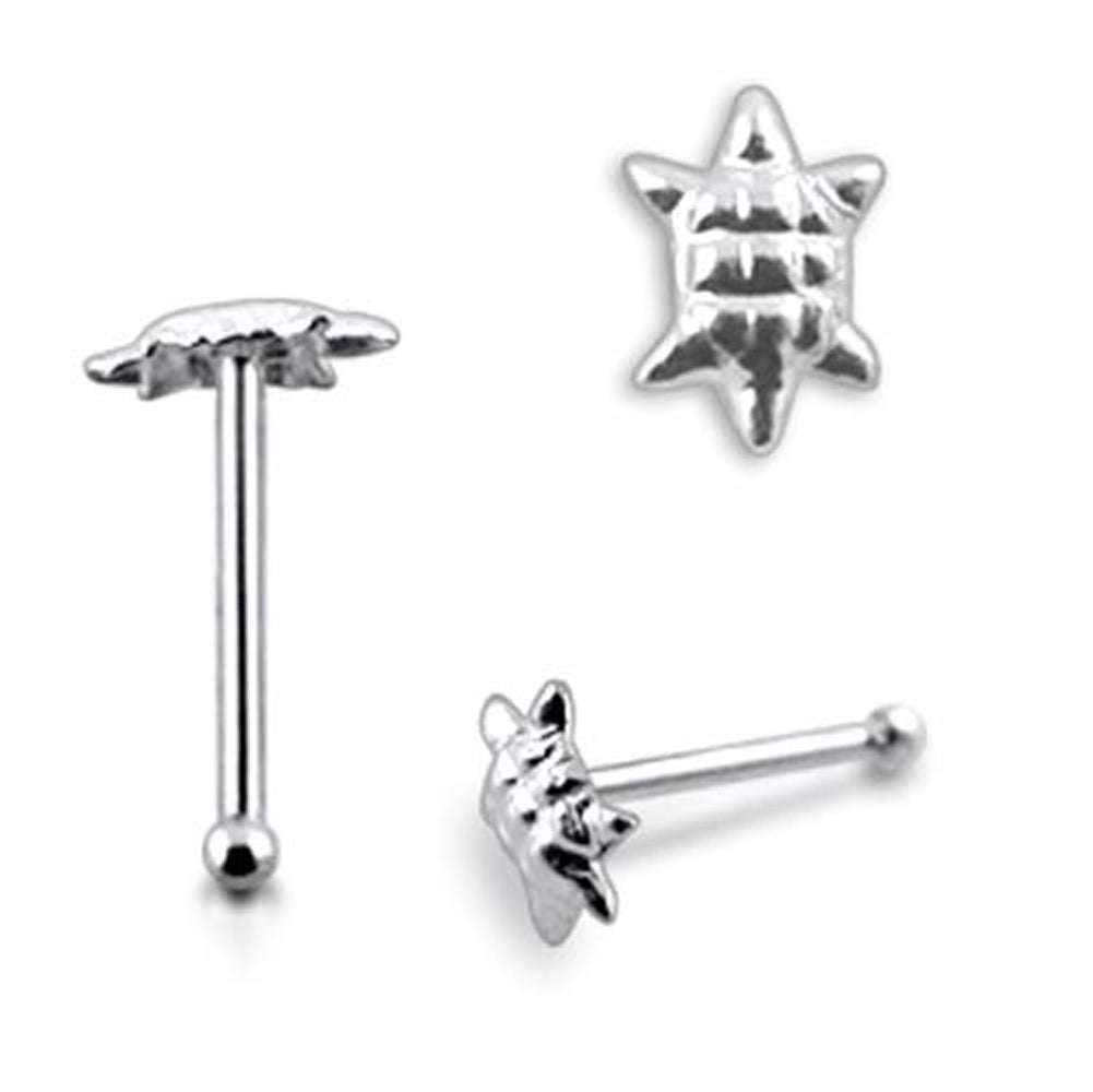 Plain Turtle Ball End Nose Pin