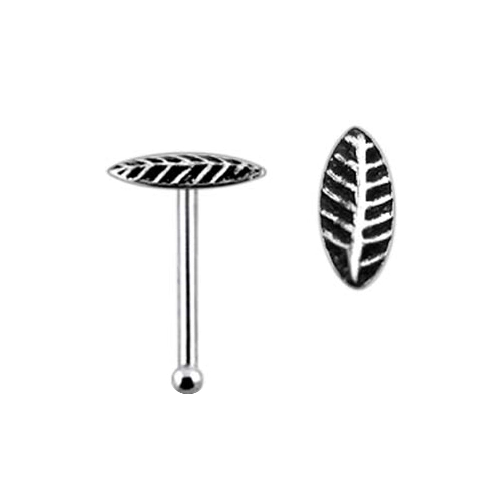 Plain Single Leaf Ball End Nose Pin
