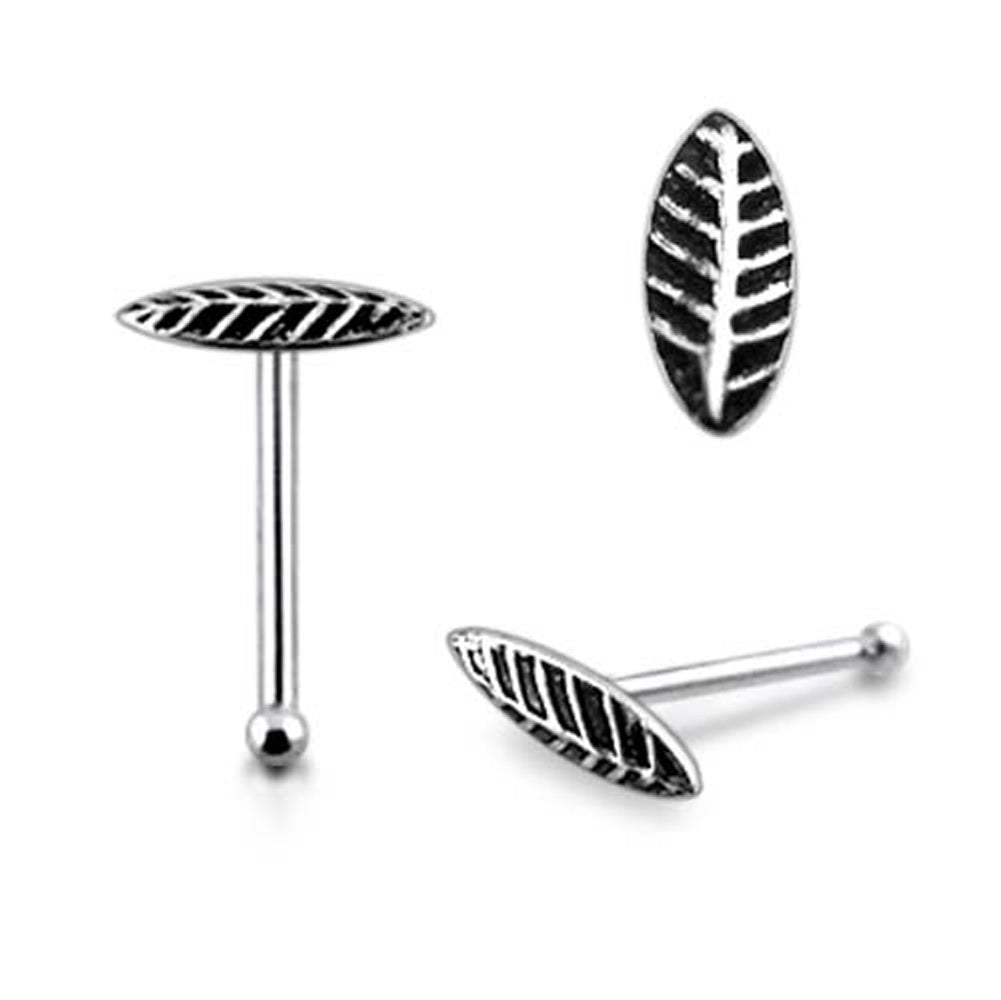 Plain Single Leaf Ball End Nose Pin
