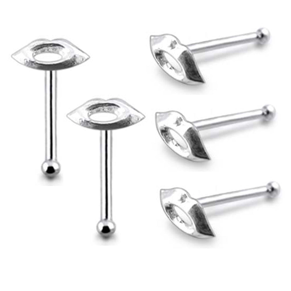 Plain Lips Ball End Nose Pin