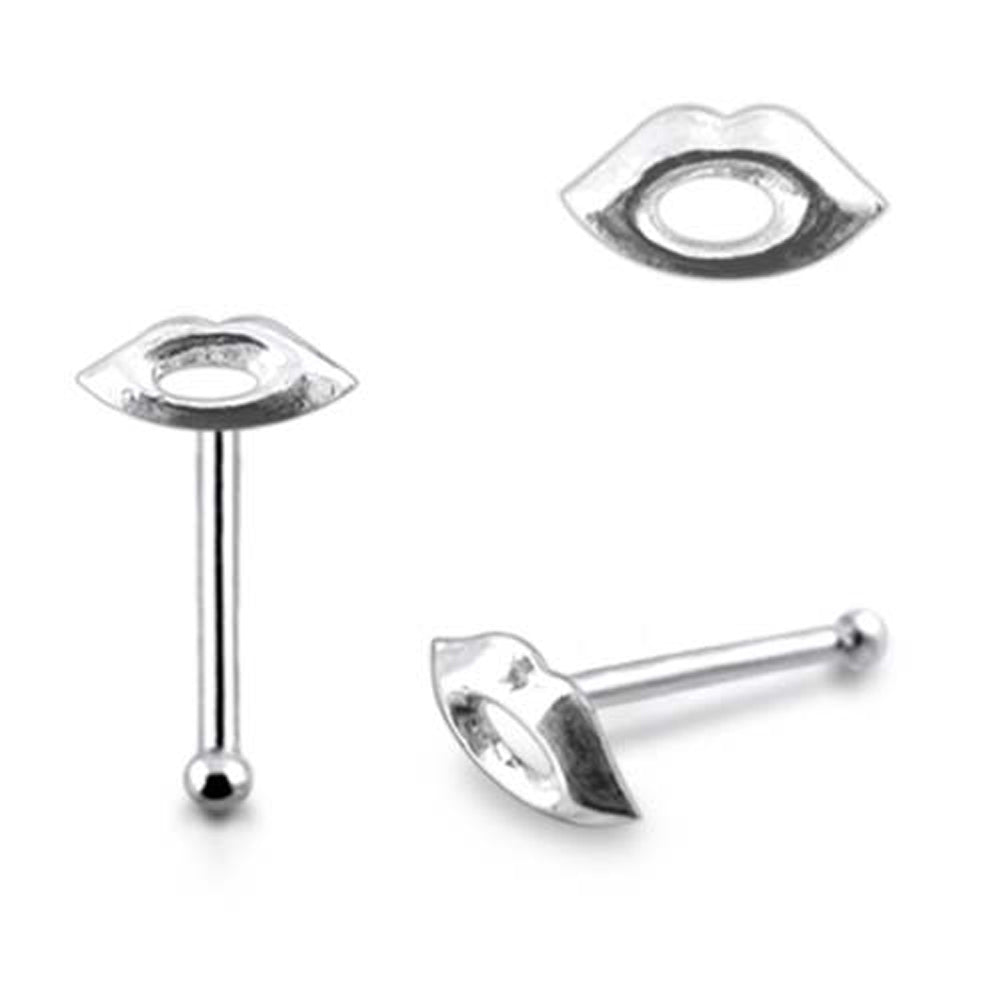 Plain Lips Ball End Nose Pin