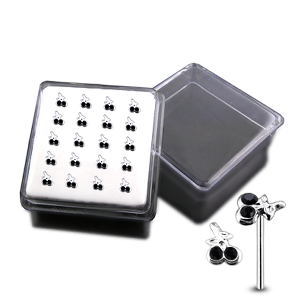 Black Cherry Nose Stud in Mini Box