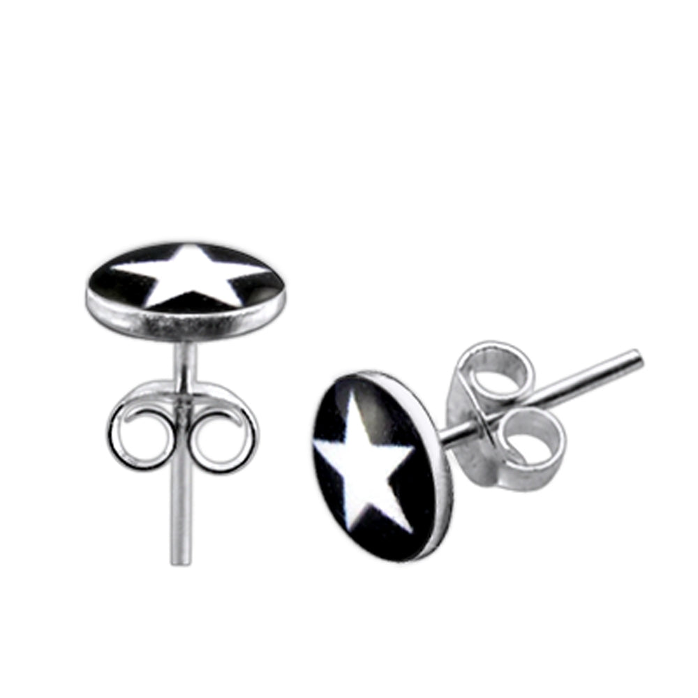 Star Logo Silver Earring