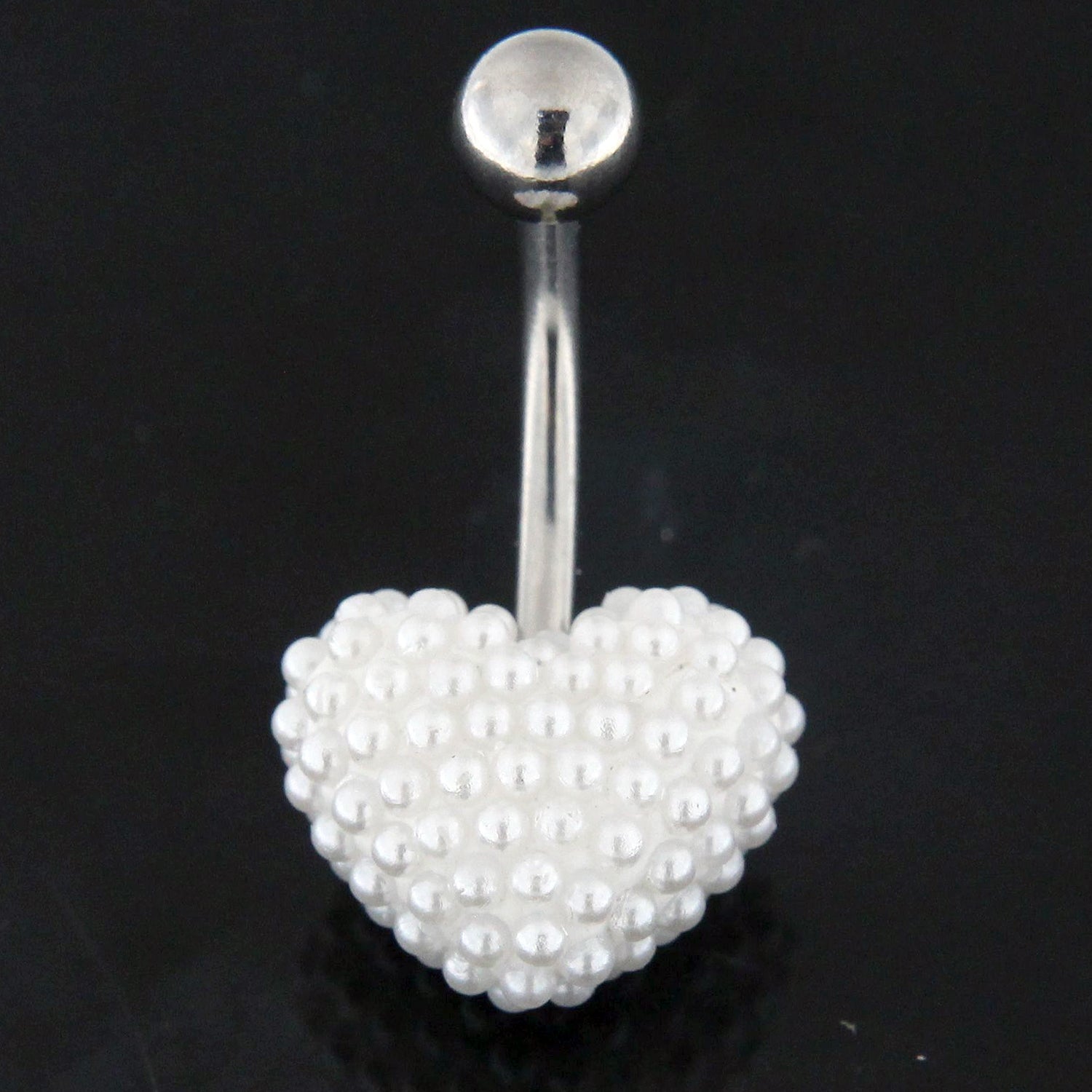 Tiny Cream Pearl balls Heart Navel Banana