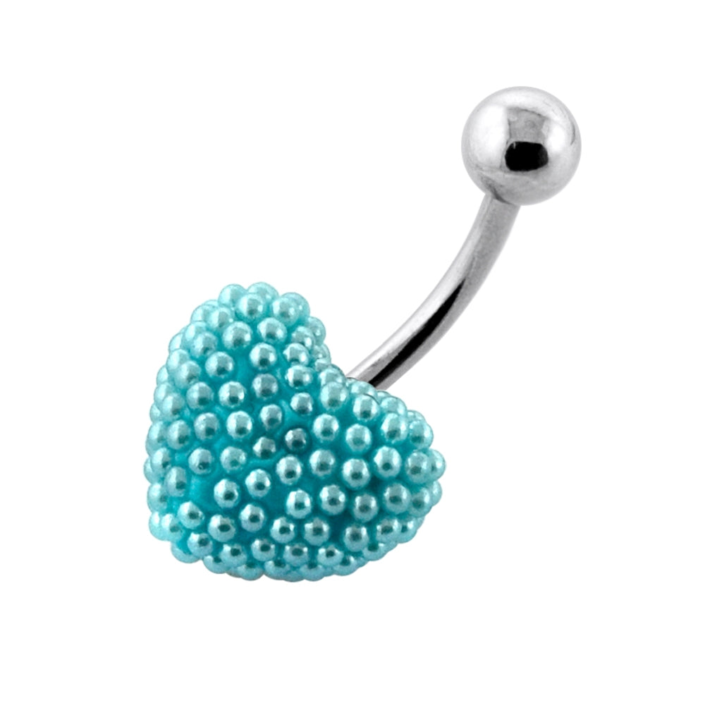 Tiny Aqua Pearl balls Heart Navel Banana