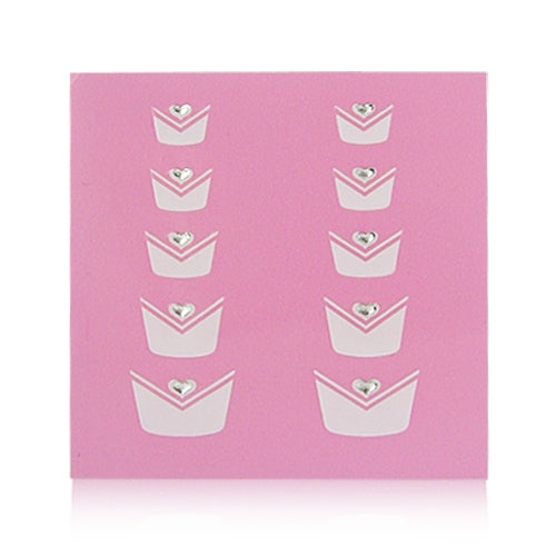 Di cut Heart French Nail Sticker
