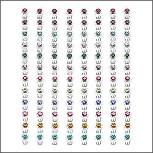Zip Shaped Jeweled Birthstone Earring Tray