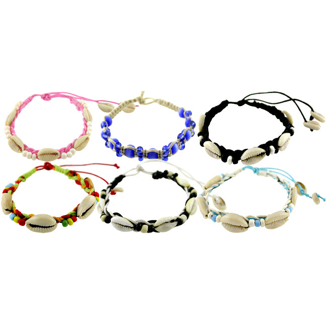 Turquoise Bead Anklet Beach Bracelets With Shells Handmade
