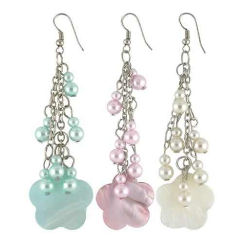 Costume Earrings with Fancy Beads Decorated